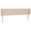 sengegavl med LED-lys 183x16x78/88cm kunstlæder cappuccino
