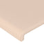 sengegavl med LED-lys 203x16x78/88cm kunstlæder cappuccino