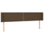 sengegavl med LED-lys 183x16x78/88 cm stof mørkebrun