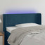 sengegavl med LED-lys 103x16x78/88 cm fløjl mørkeblå
