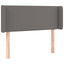 sengegavl med LED-lys 83x16x78/88 cm kunstlæder grå