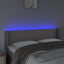 sengegavl med LED-lys 147x16x78/88 cm kunstlæder grå