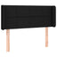 sengegavl med LED-lys 83x16x78/88 cm stof sort
