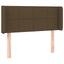 sengegavl med LED-lys 83x16x78/88 cm stof mørkebrun