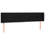 sengegavl med LED-lys 163x16x78/88 cm stof sort