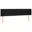 sengegavl med LED-lys 183x16x78/88 cm stof sort