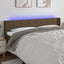 sengegavl med LED-lys 203x16x78/88 cm stof mørkebrun