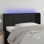 sengegavl med LED-lys 103x16x78/88 cm fløjl sort