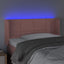 sengegavl med LED-lys 103x16x78/88 cm fløjl lyserød