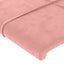 sengegavl med LED-lys 147x16x78/88 cm fløjl lyserød