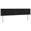 sengegavl med LED-lys 183x16x78/88 cm fløjl sort