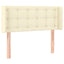 sengegavl med LED-lys 83x16x78/88 cm kunstlæder cremefarvet