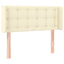 sengegavl med LED-lys 103x16x78/88 cm kunstlæder cremefarvet