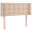sengegavl med LED-lys 103x16x78/88cm kunstlæder cappuccino