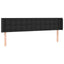 sengegavl med LED-lys 163x16x78/88 cm kunstlæder sort