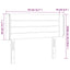 sengegavl med LED-lys 83x16x78/88 cm stof mørkebrun