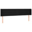 sengegavl med LED-lys 183x16x78/88 cm stof sort