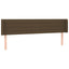 sengegavl med LED-lys 203x16x78/88 cm stof mørkebrun
