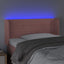 sengegavl med LED-lys 103x16x78/88 cm fløjl lyserød