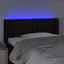 sengegavl med LED-lys 93x16x78/88 cm stof sort