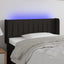 sengegavl med LED-lys 93x16x78/88 cm stof sort