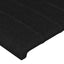 sengegavl med LED-lys 163x16x78/88 cm stof sort