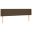 sengegavl med LED-lys 163x16x78/88 cm stof mørkebrun