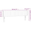 sengegavl med LED-lys 183x16x78/88 cm stof sort
