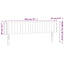 sengegavl med LED-lys 183x16x78/88 cm stof cremefarvet