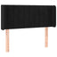 sengegavl med LED-lys 103x16x78/88 cm fløjl sort