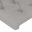 sengegavl med LED-lys 103x16x78/88 cm stof lysegrå