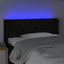 sengegavl med LED-lys 103x16x78/88 cm stof sort