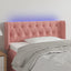 sengegavl med LED-lys 103x16x78/88 cm fløjl lyserød
