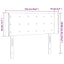 sengegavl med LED-lys 103x16x78/88 cm stof cremefarvet