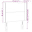 sengegavl med LED-lys 83x16x118/128 cm fløjl sort