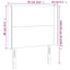 sengegavl med LED-lys 93x16x118/128 cm kunstlæder grå