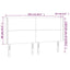 sengegavl med LED-lys 163x16x118/128 cm kunstlæder sort
