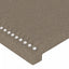 sengegavl med LED-lys 183x16x118/128 cm stof gråbrun