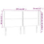 sengegavl med LED-lys 203x16x118/128 cm kunstlæder hvid