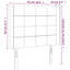 sengegavl med LED-lys 93x16x118/128 cm stof gråbrun