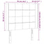 sengegavl med LED-lys 93x16x118/128 cm stof cremefarvet