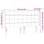 sengegavl med LED-lys 203x16x118/128 cm stof gråbrun