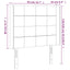 sengegavl med LED-lys 83x16x118/128 cm fløjl sort