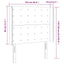 sengegavl med LED-lys 103x16x118/128 cm kunstlæder sort