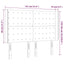 sengegavl med LED-lys 147x16x118/128 cm kunstlæder hvid
