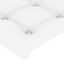 sengegavl med LED-lys 163x16x118/128 cm kunstlæder hvid