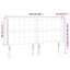 sengegavl med LED-lys 203x16x118/128 cm kunstlæder cappuccino