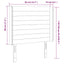 sengegavl med LED-lys 83x16x118/128 cm stof mørkebrun