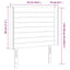 sengegavl med LED-lys 93x16x118/128 cm stof gråbrun
