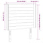 sengegavl med LED-lys 103x16x118/128 cm stof mørkebrun